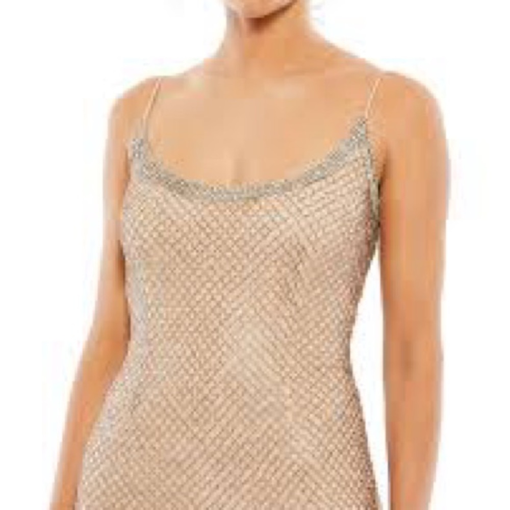 ✔️#39 BNWT MAC DUGGAL BEADED SCOOP NECK EVENING MODEST GOWN $388